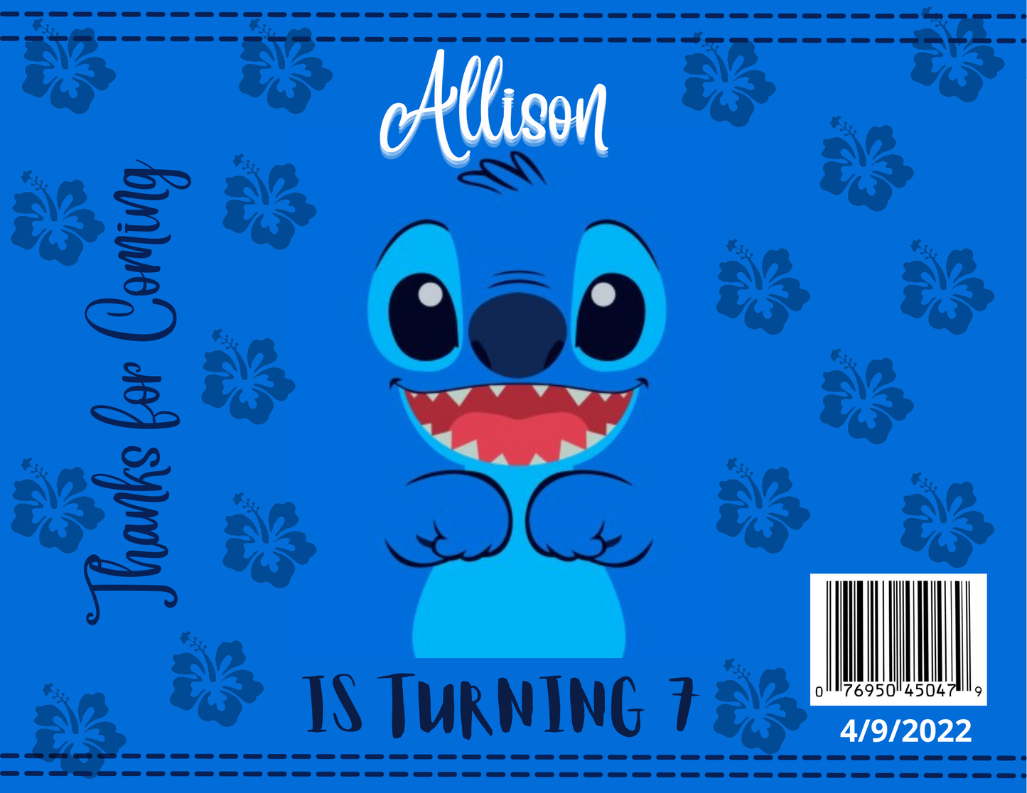 Customized chip bags for party favors