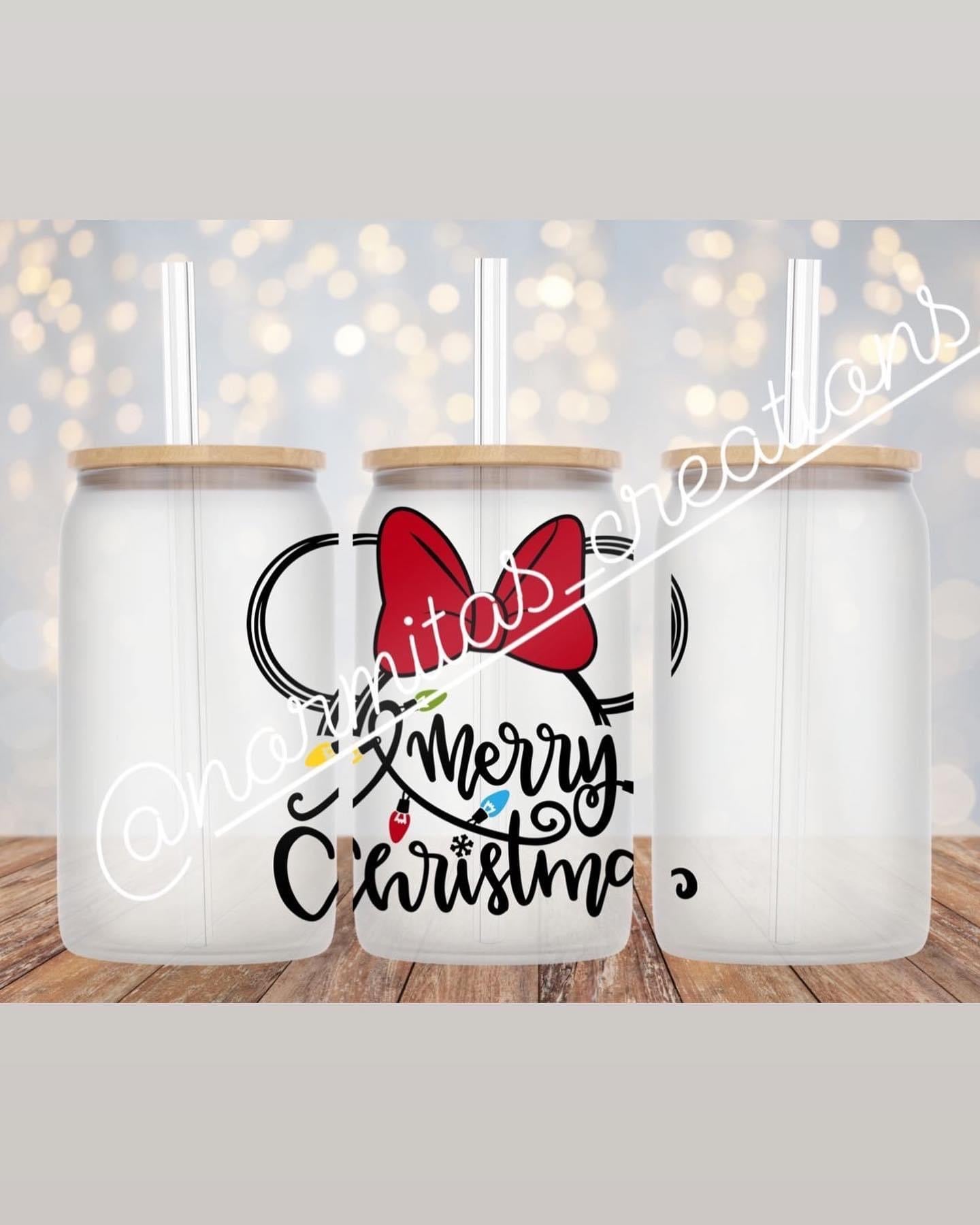 Personalized frosted glass tumbler