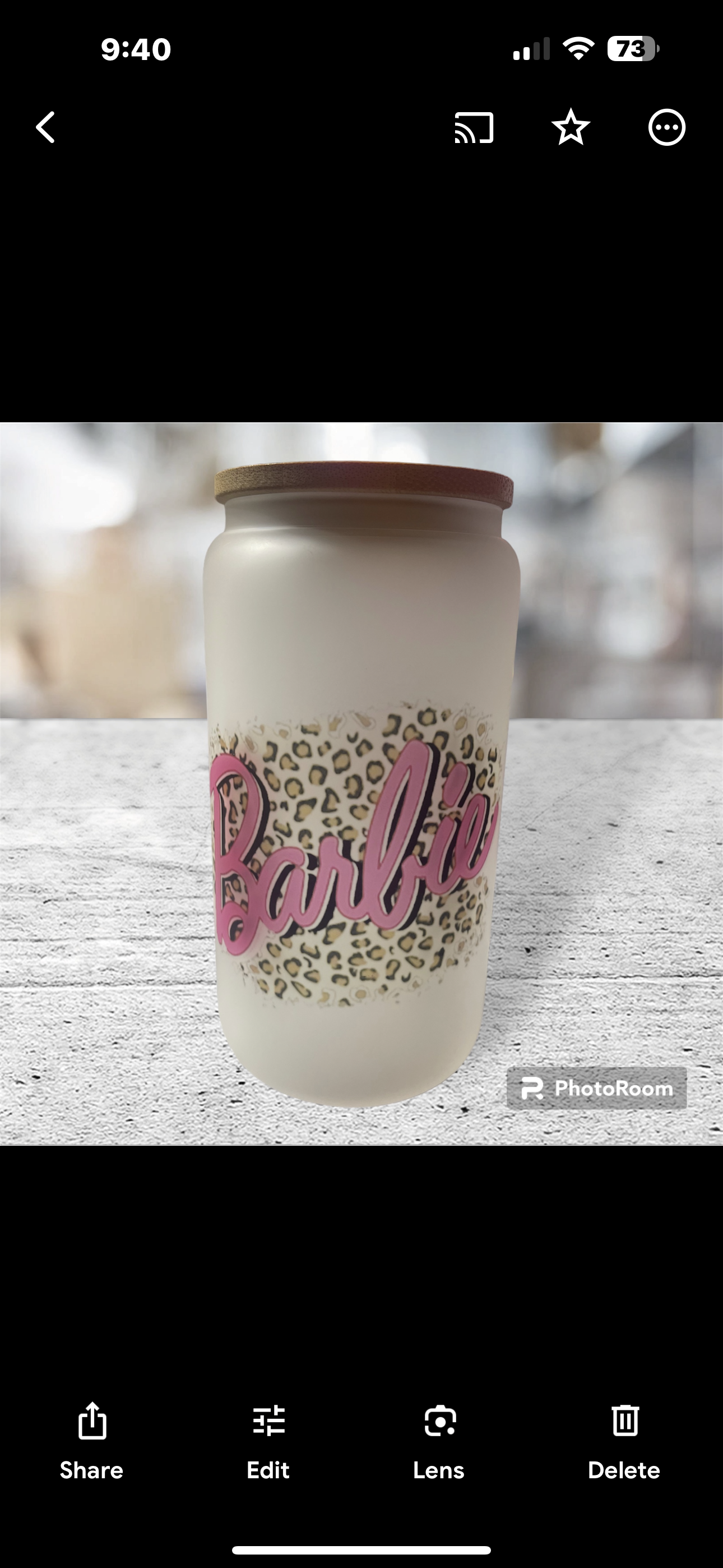 Personalized frosted glass tumbler