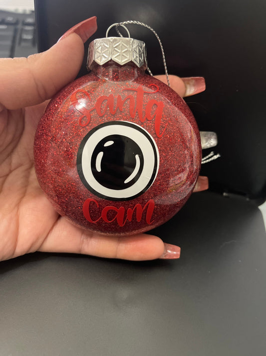 Personalize Santa cam ornament
